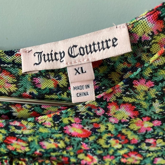 Juicy Couture Girls Floral Mesh Dress - Picture 5 of 7
